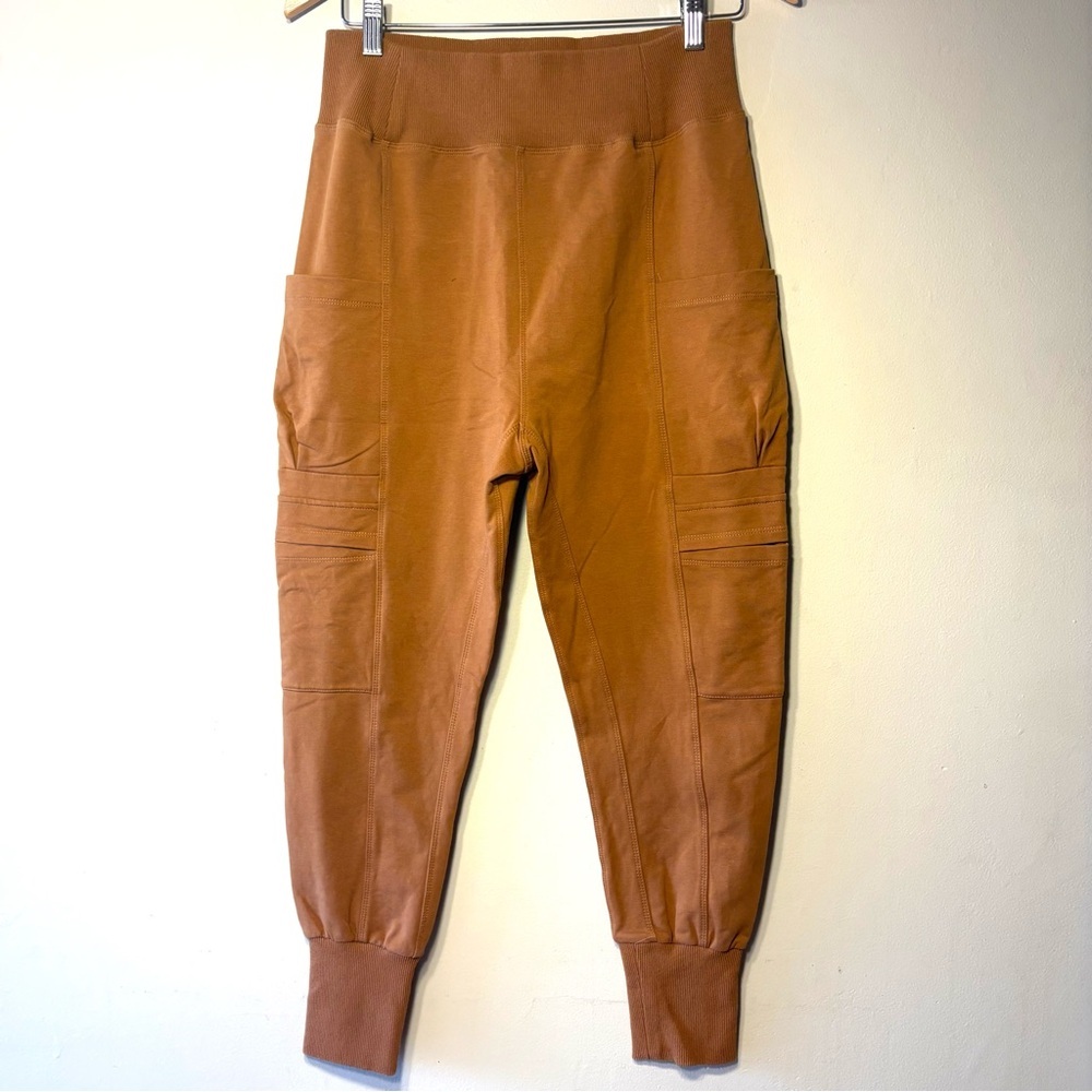 Ampersand Avenue Tapered Cargo Jogger Pants Women’s Sz M Brown Athleisure - Picture 6 of 12